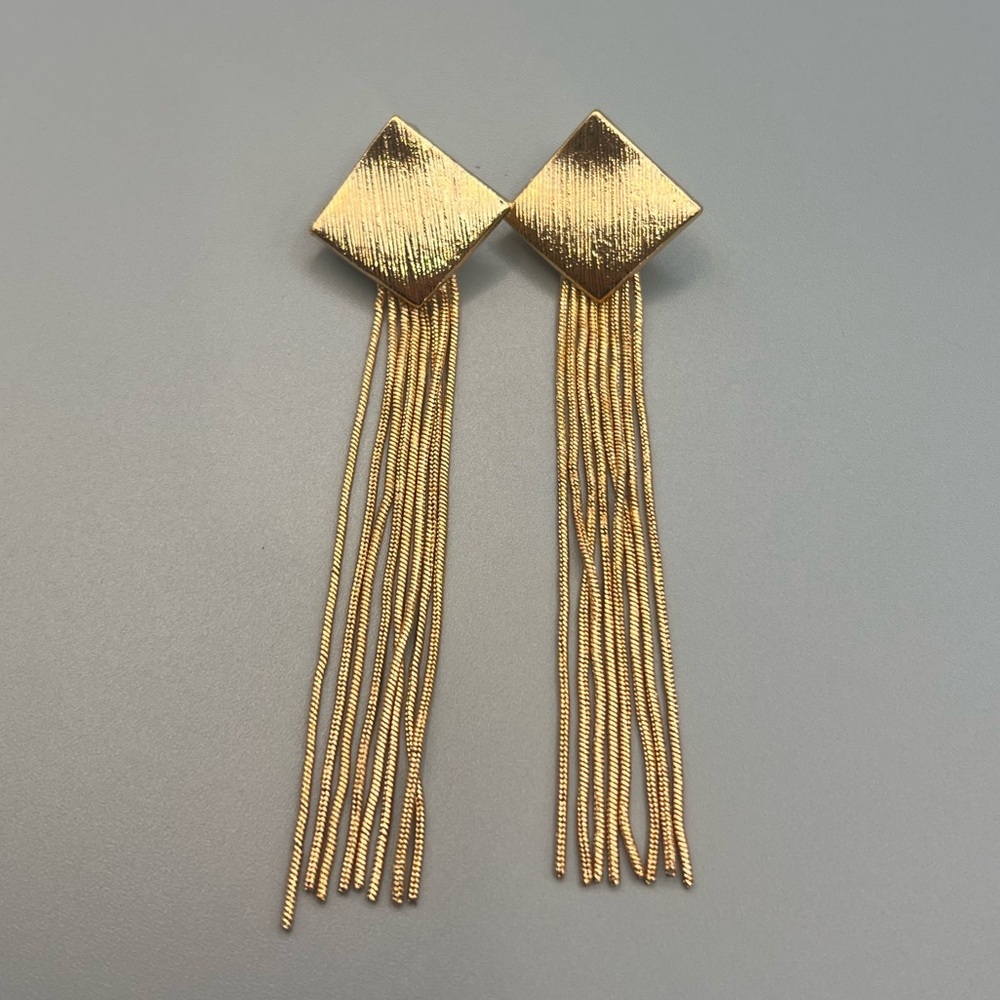 5/$25 Elegant Gold Tassel Earrings - Picture 1 of 6